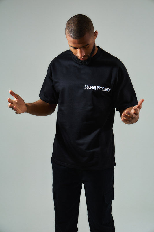 T-SHIRT SUPER PRODIGE BRODÉ - Noir