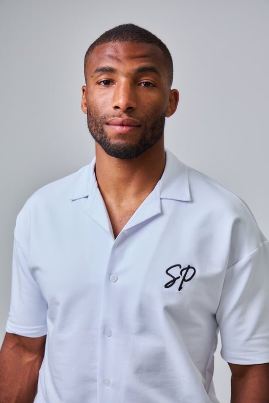 ENSEMBLE SHIRT & SHORT SIGNATURE SP - Blanc