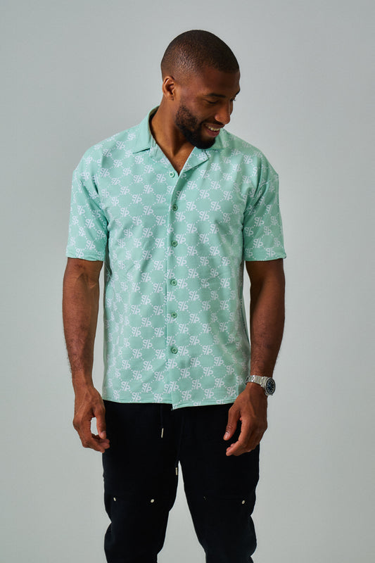 CHEMISETTE MONOGRAMME SP - Vert Menthe