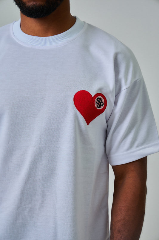 T-SHIRT HEART SUPER PRODIGE BRODÉ - Blanc