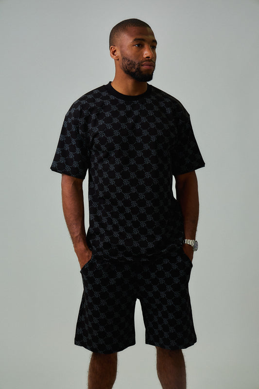 ENSEMBLE TEE & SHORT MONOGRAMME SP - Noir