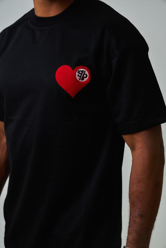 T-SHIRT HEART SUPER PRODIGE BRODÉ - Noir