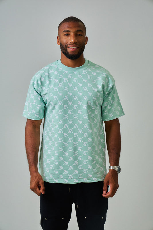 T-SHIRT MONOGRAMME SP - Vert Menthe