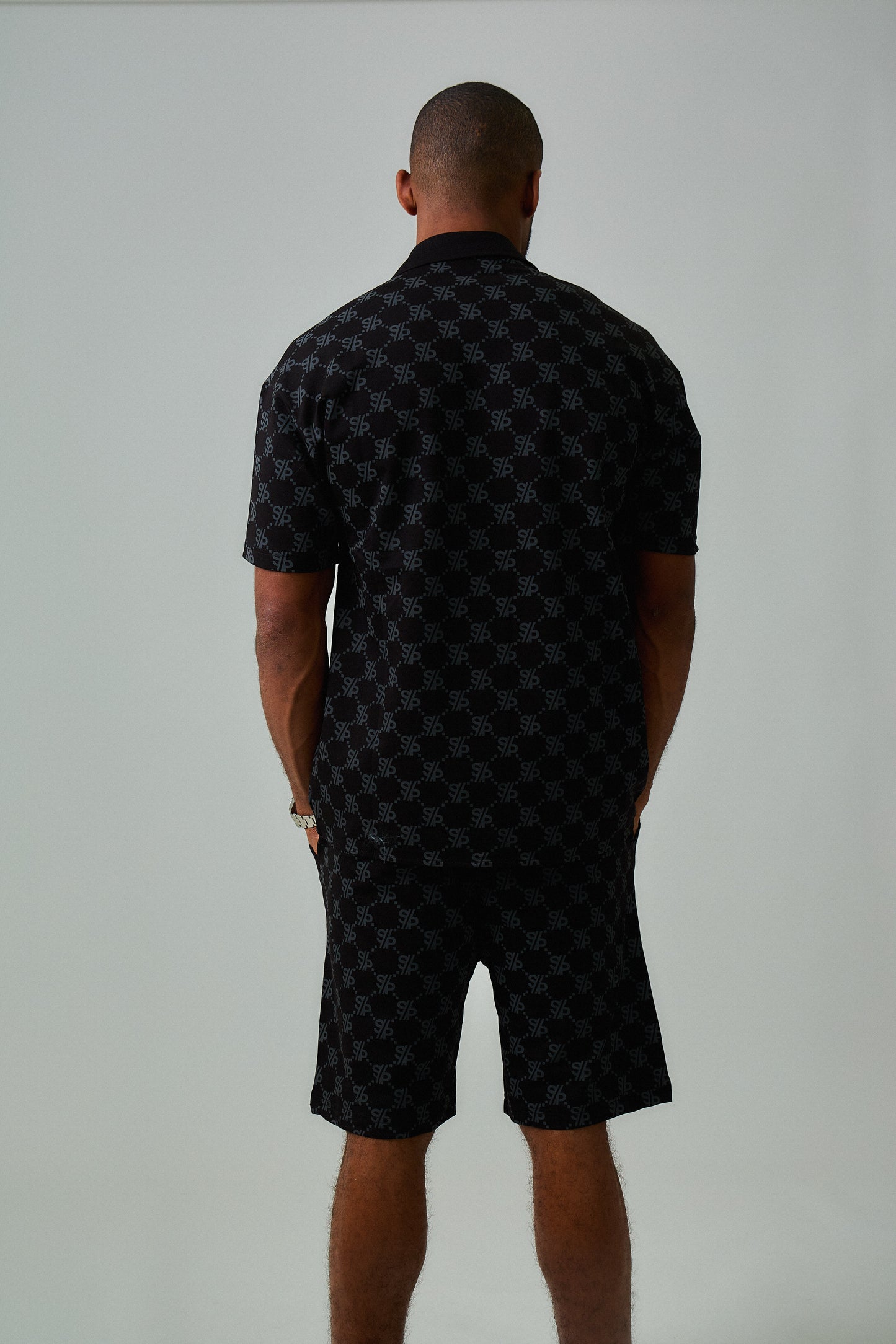 ENSEMBLE SHIRT & SHORT MONOGRAMME SP - Noir