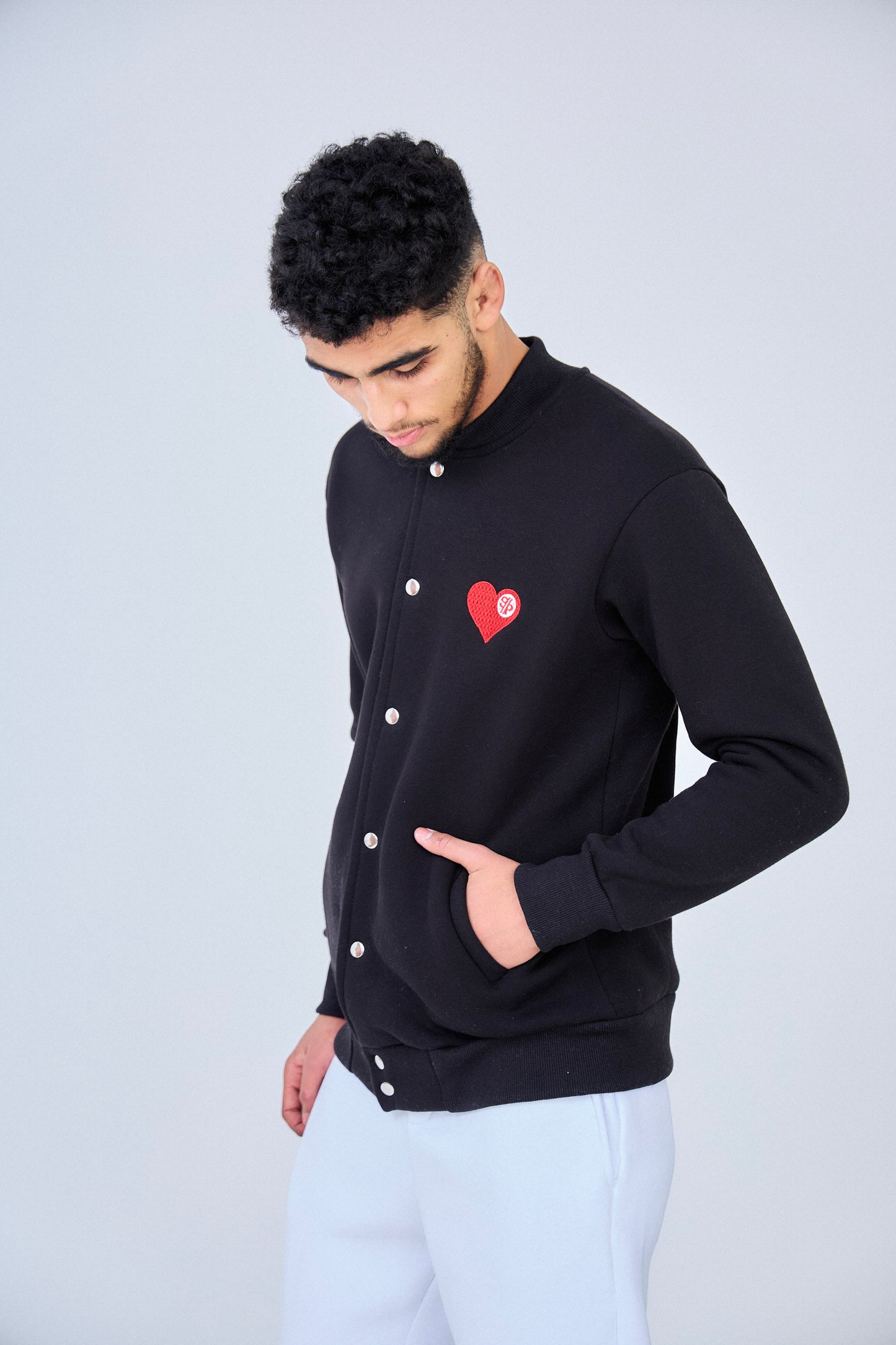 Bombers Heart SUPER PRODIGE Brodé - Noir