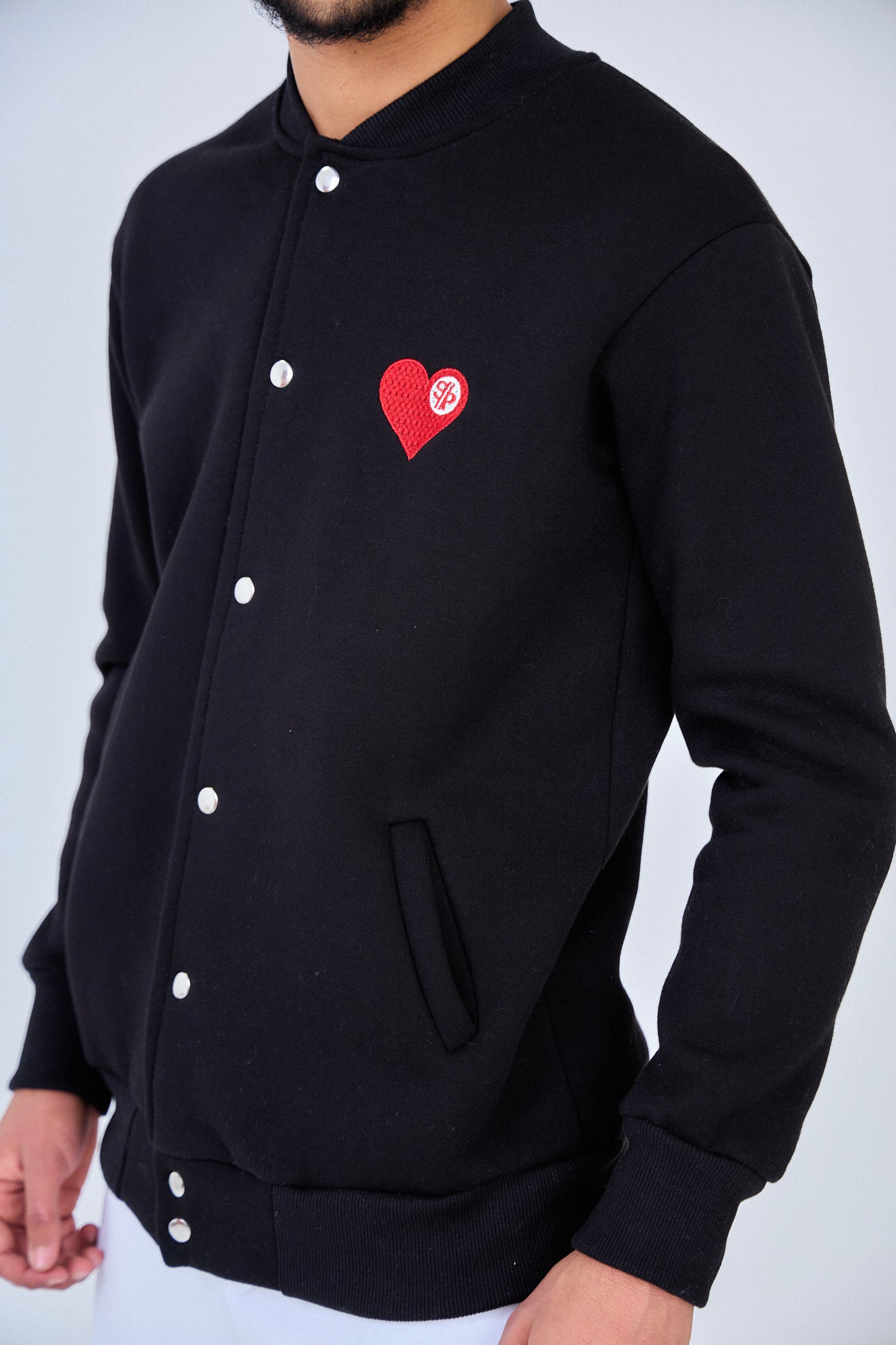 Bombers Heart SUPER PRODIGE Brodé - Noir