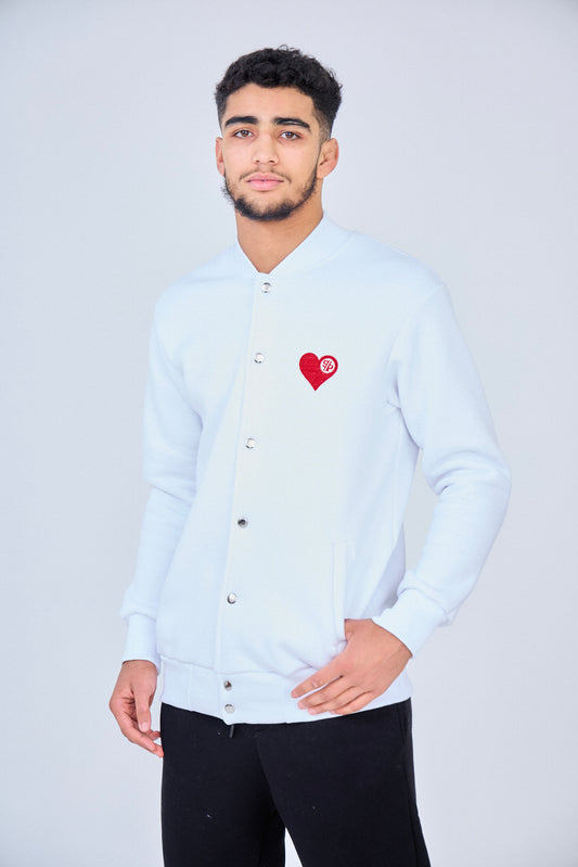 Bombers Heart SUPER PRODIGE Brodé - Blanc